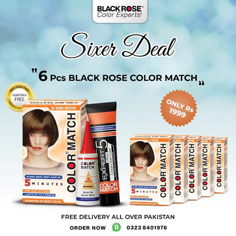 6 Pcs Black Rose Color Match - Blackrosecolorexperts