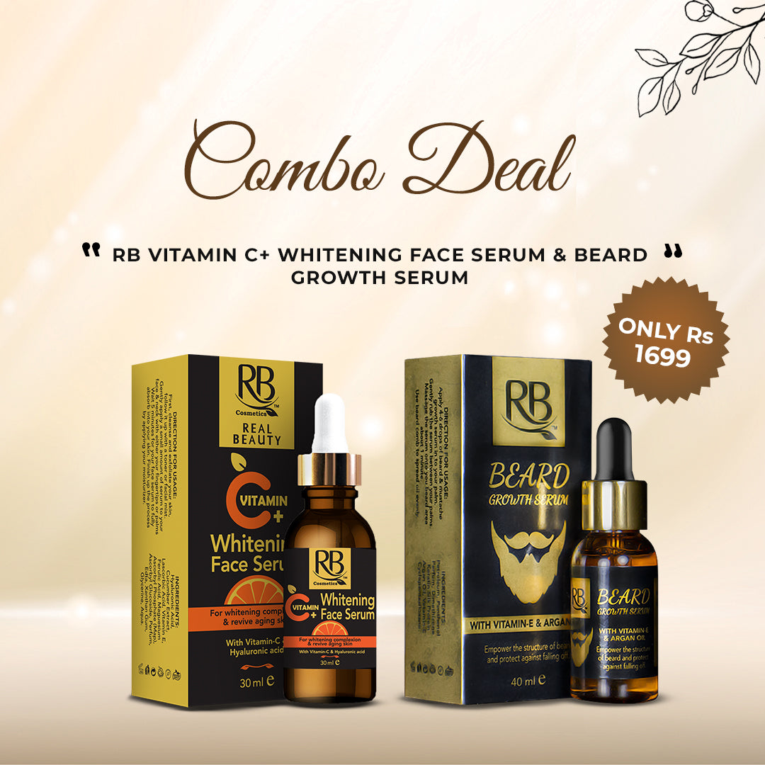 Buy RB Beard Serum & RB Vitamin C Whitening face serum