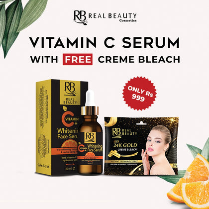 Vitamin C Serum With ٖFree Cream Bleach