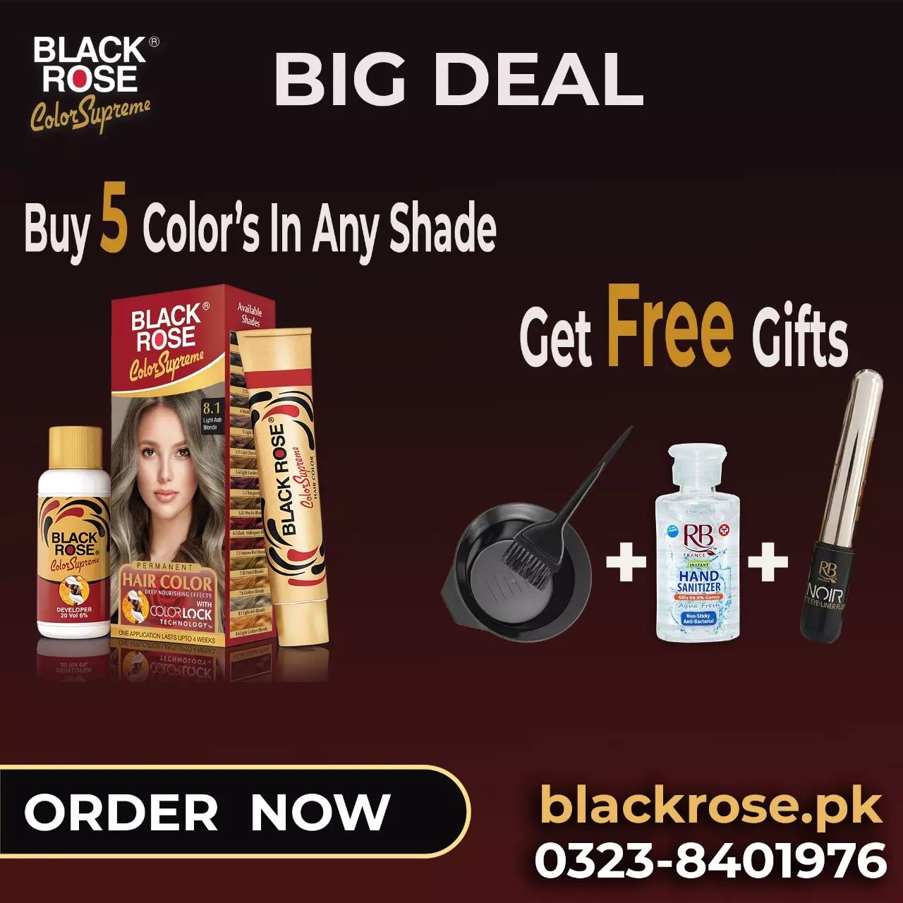 Buy 5 Color & Get Free Gifts - Blackrosecolorexperts